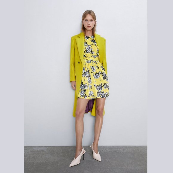 ZARA Floral Print Mini Dress with Tie* - Picture 13 of 15